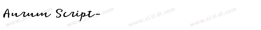 Aurum Script字体转换